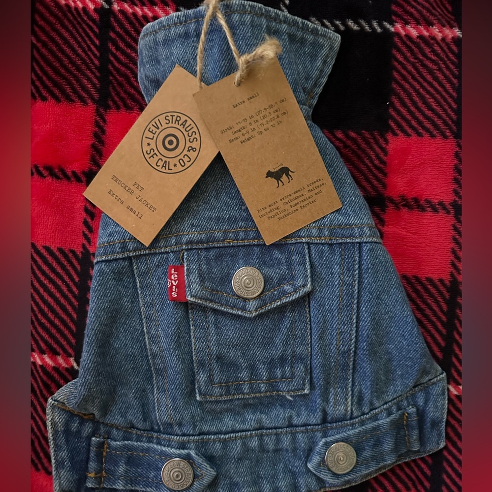 Levi Strauss Pet Trucker Jean Jacket Extra Small